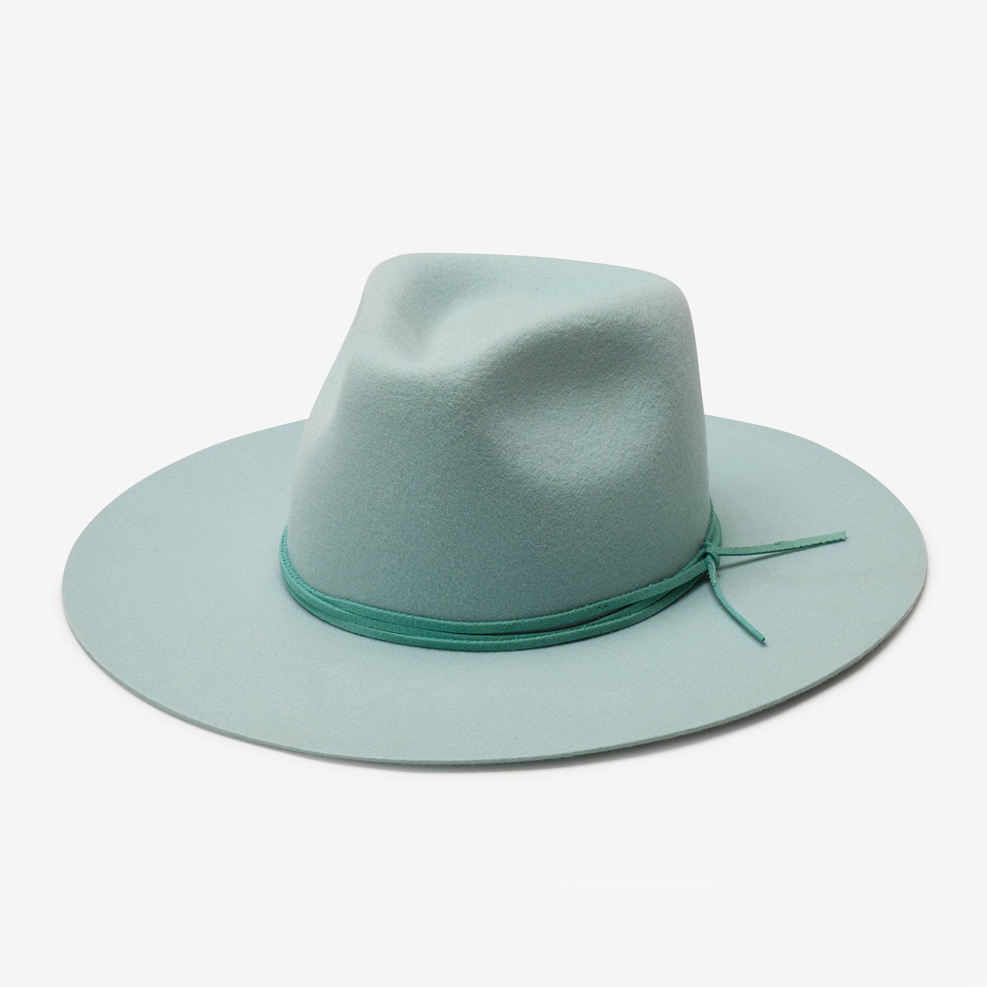 Mint Green Wide Brim Felt Hat for Women